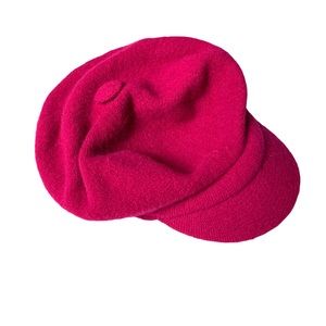 Adora Women’s Wool Hat dark pink cherry color .